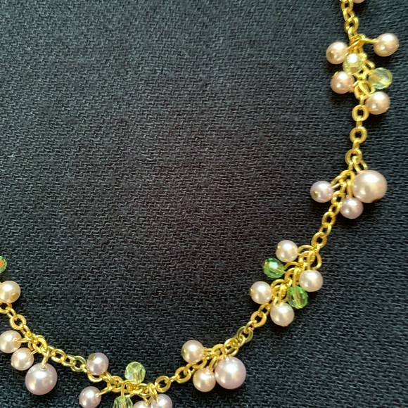 Cookie Lee pink pearl necklace - Picture 2 of 4
